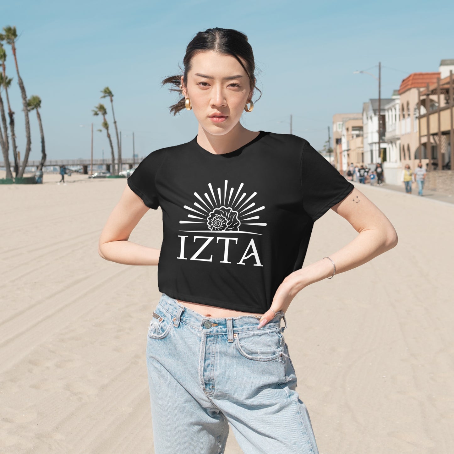 IZTA Flowy Cropped Tee