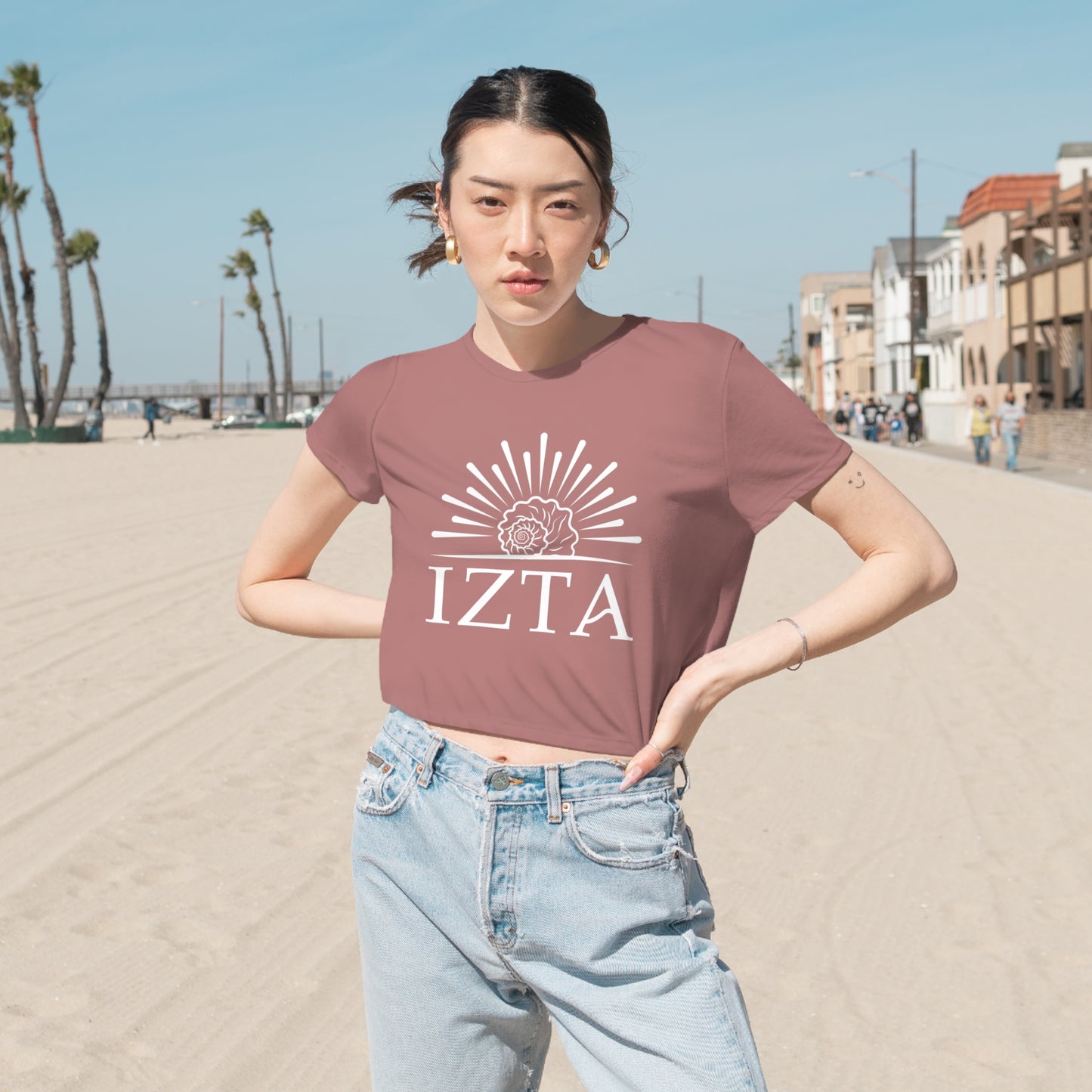 IZTA Flowy Cropped Tee