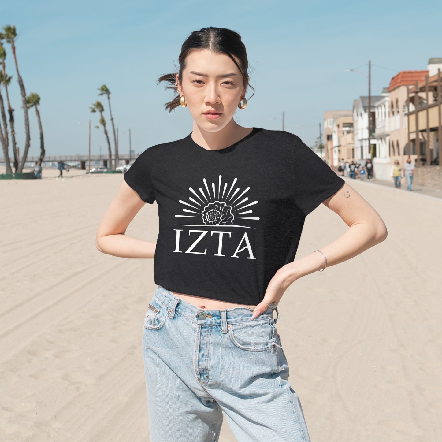 IZTA Flowy Cropped Tee